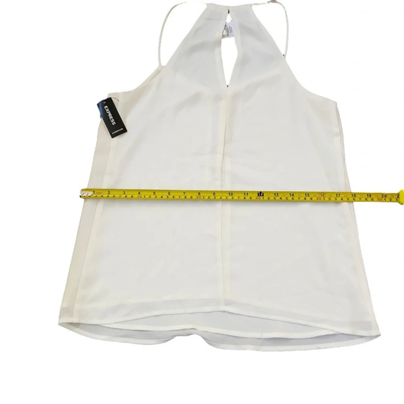 Express NWT Sleeveless Ivory Blouse with Gold Zipper - Picture 11 of 12